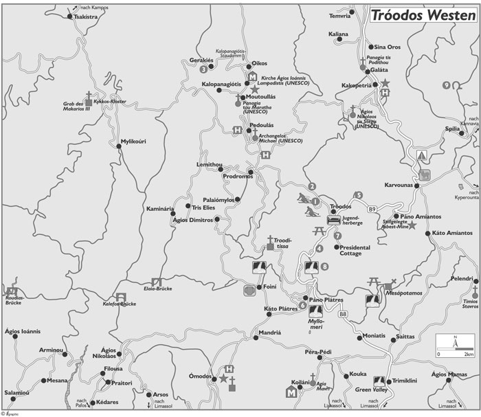 Umgebungsplan von Tróodos Umgebungsplan von Tróodos