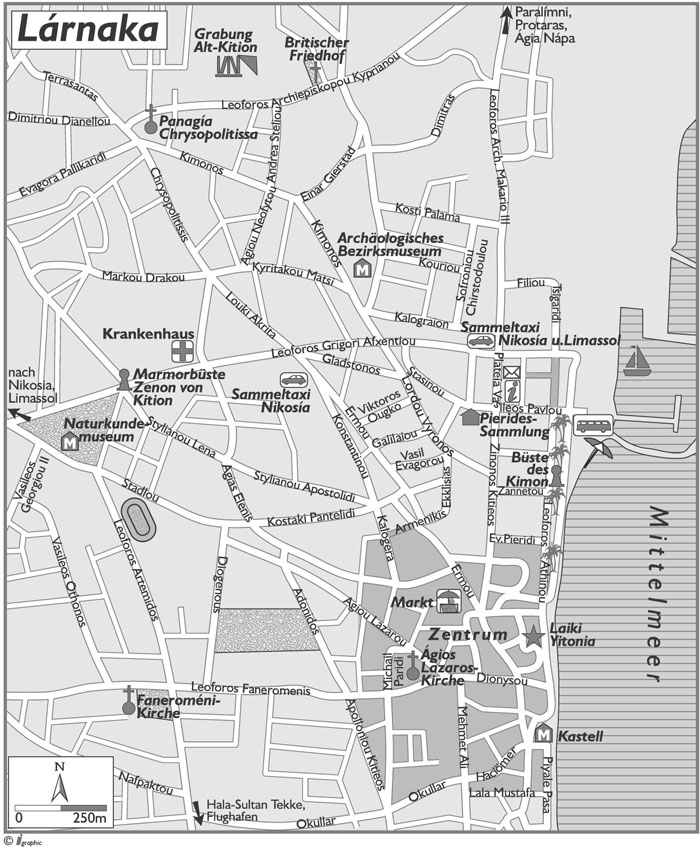 Larnaka Umgebungsplan Larnaka Umgebungsplan