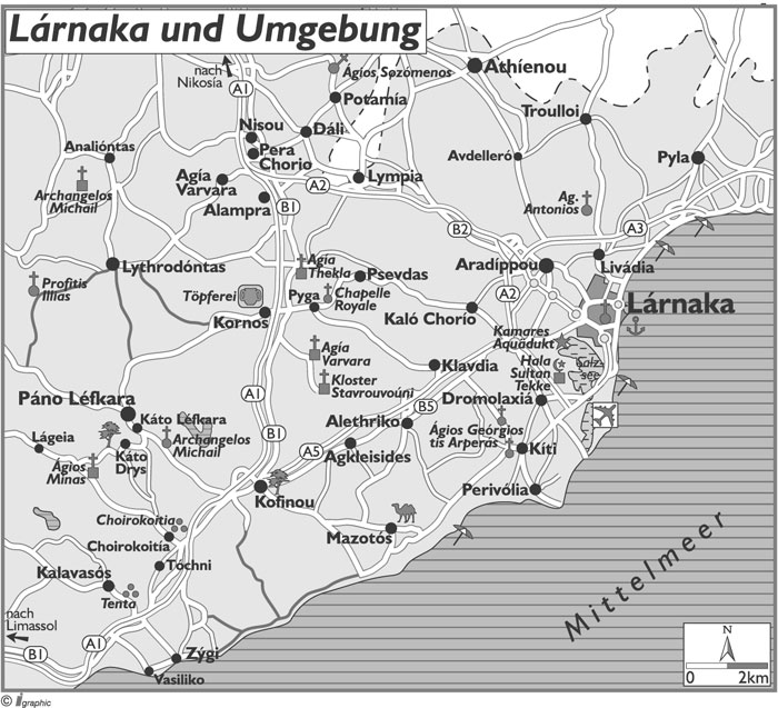 Larnaka Stadtplan Larnaka Stadtplan