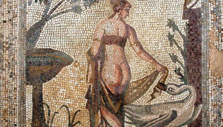 Zypern-Msueum: Mosaik Leda mit dem Schwan